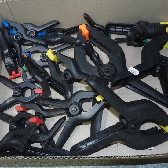 box of plastic clamps