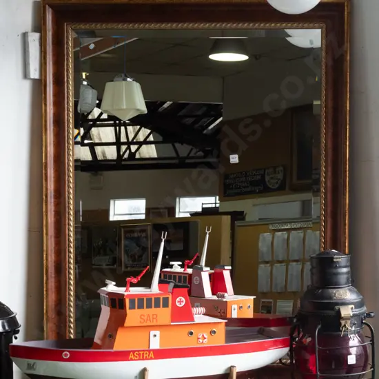 large ornate framed bevelled edge wall mirror H-1250 W-990