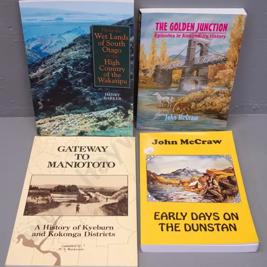 4 South Island local history books - central and west Otago subjects