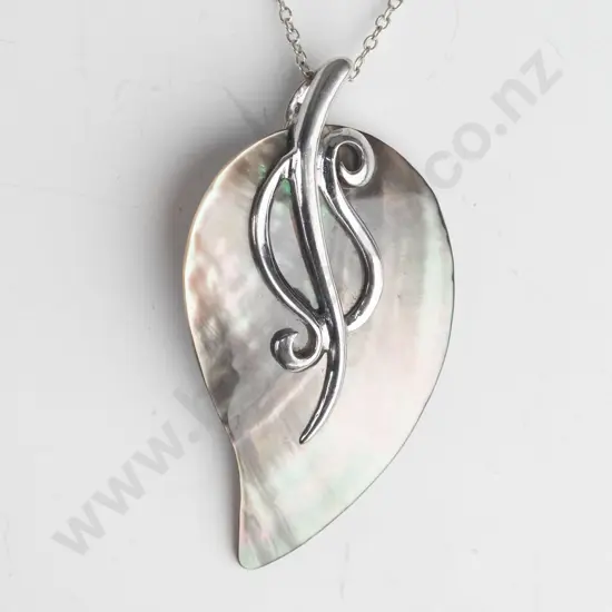mother of pearl necklace chain stamped 925