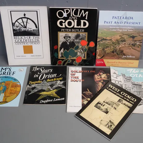 8 central Otago and goldfields local history books and publications