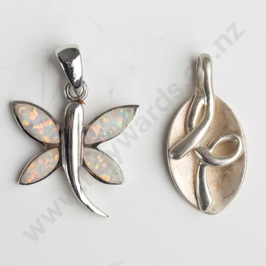 2 silver pendants both stamped 925 no chains