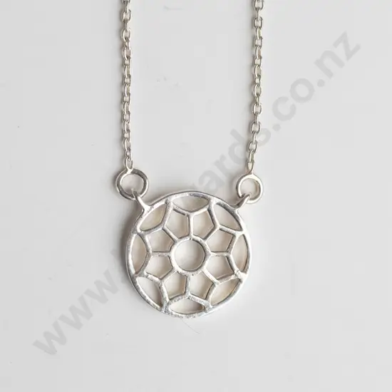 silver necklace stamped 925 on chain