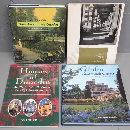 4 Otago area local history publications - Victorian City of NZ, Dunedin botanic gardens, Larnach castle etc.