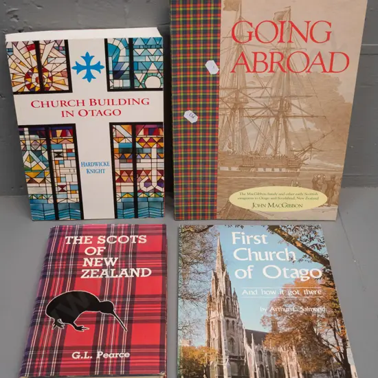 4 Otago area local history publications - Church Building in Otago, Scots settlers etc.