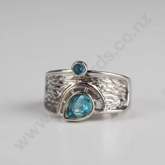 silver turquoise ring stamped 925