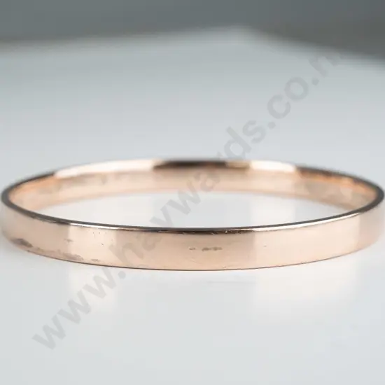 9ct? plated silver lined bangle