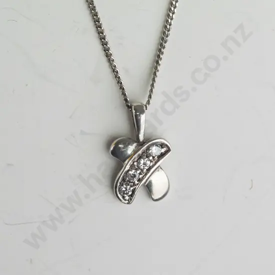 silver cz necklace chain stamped 925