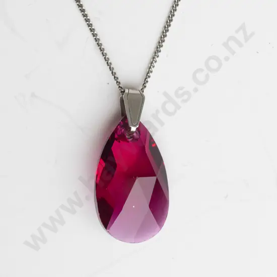 red stone necklace chain stamped 925