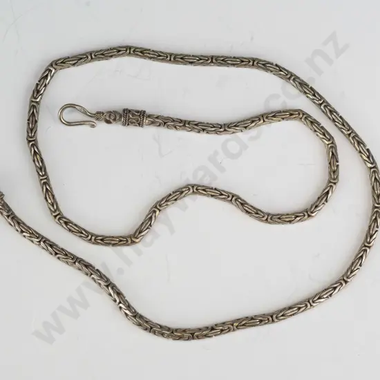 silver link necklace stamped 925