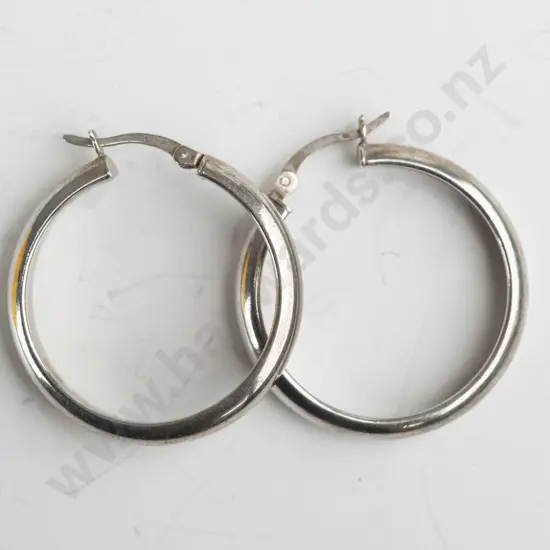 silver hoop earrings stamped 925