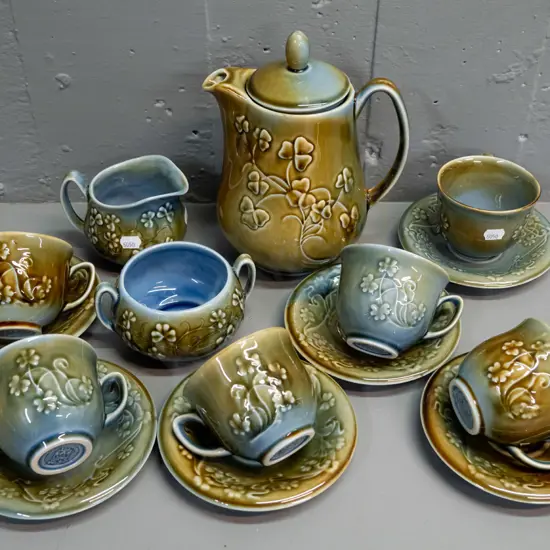 Wade Irish porcelain 15-piece coffee set including coffee pot