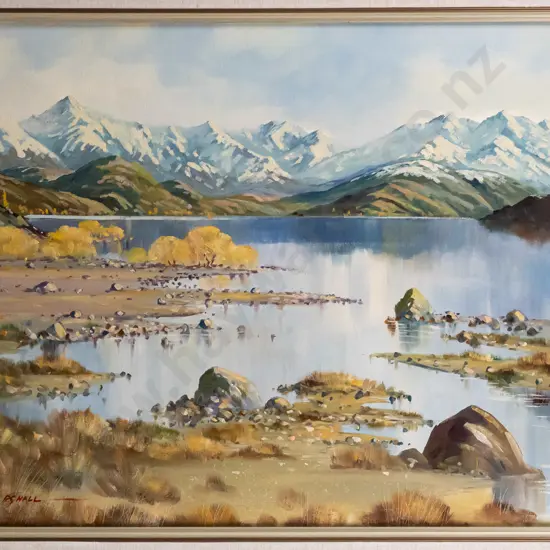 P.G Hall 97, framed oil on board  "Lake Wanaka" H-430 W-580