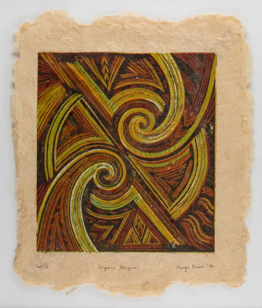 Margie Brown '96 - framed ltd edition print 1/10 "Organic Origins"  H390 W320 Image 1++