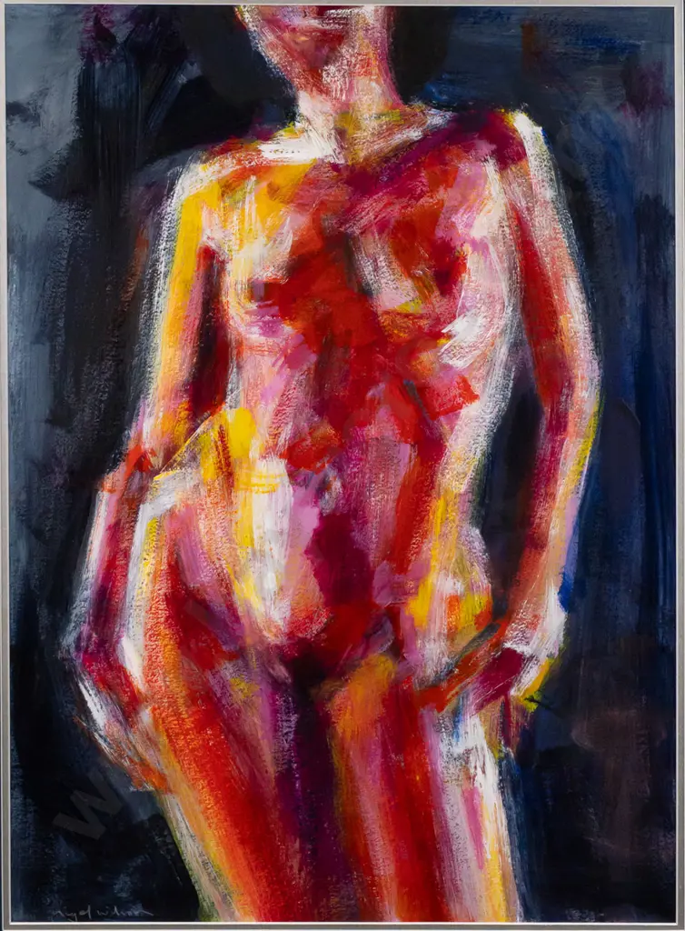 Nigel Wilson - framed oil - nude H690 W480 Image 1++