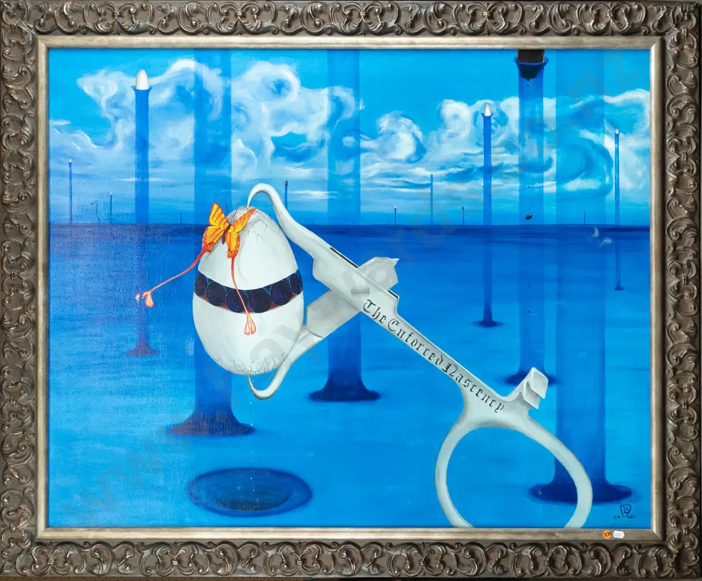 Bedrich V 2005 - framed oil on canvas "The enforced nascency" H790 W990 Image 1++