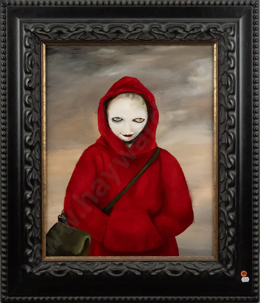 Sharon Singer 07 - framed oil on canvas "Yo bitch what big eyes you have" H480 W390 Image 1++