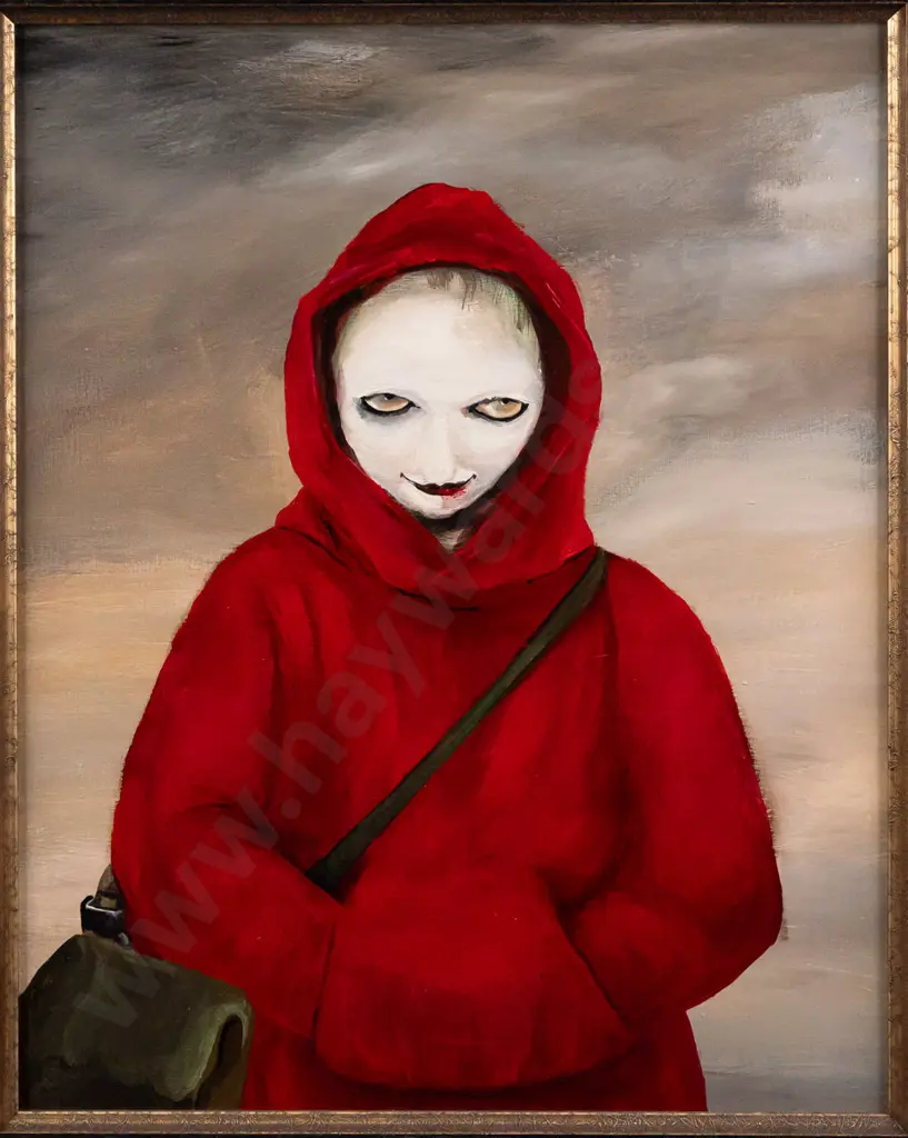 Sharon Singer 07 - framed oil on canvas "Yo bitch what big eyes you have" H480 W390 Image 1++