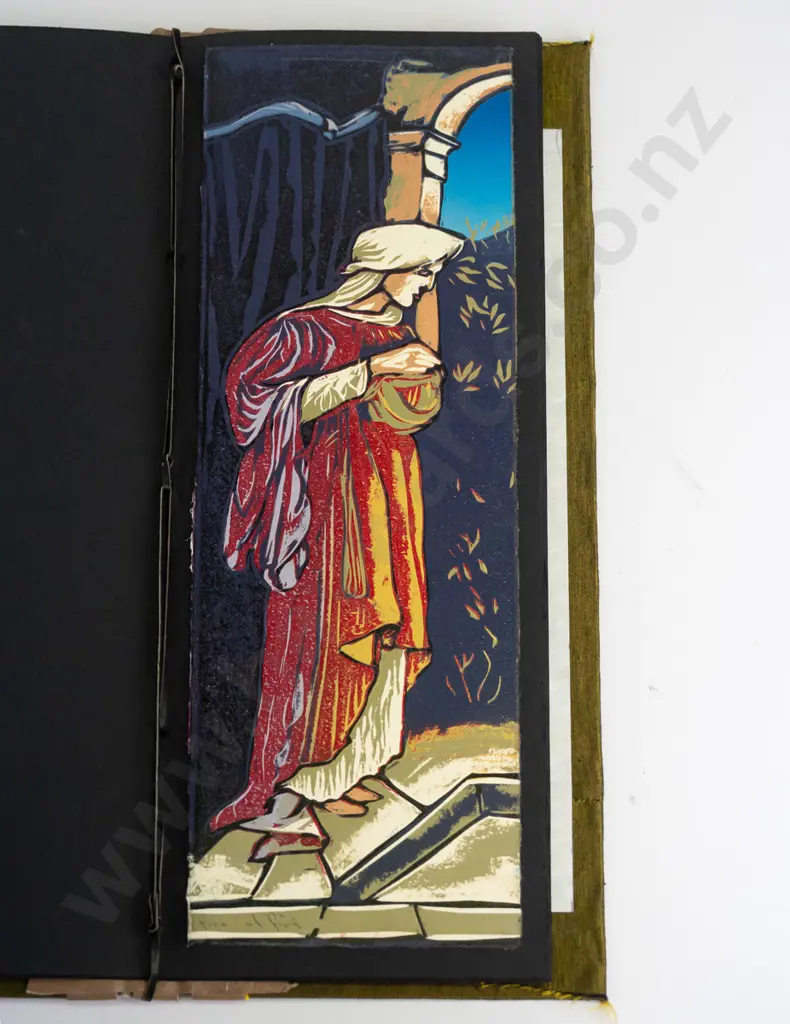 Manu Berry - folio of 12 woodblock prints all 5/5 - religious sayings & proverbs - each H400 W195 Image 1++