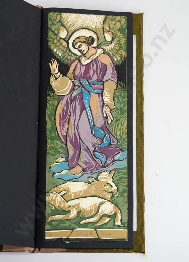 Manu Berry - folio of 12 woodblock prints all 5/5 - religious sayings & proverbs - each H400 W195 Image 1++