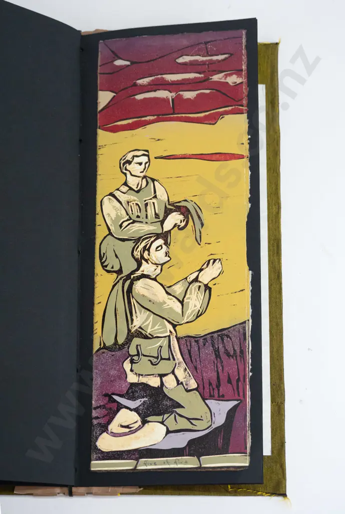 Manu Berry - folio of 12 woodblock prints all 5/5 - religious sayings & proverbs - each H400 W195 Image 1++