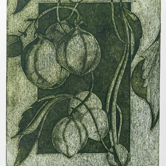 C.L.H - framed etching 2/2 "Pods" H270 W200