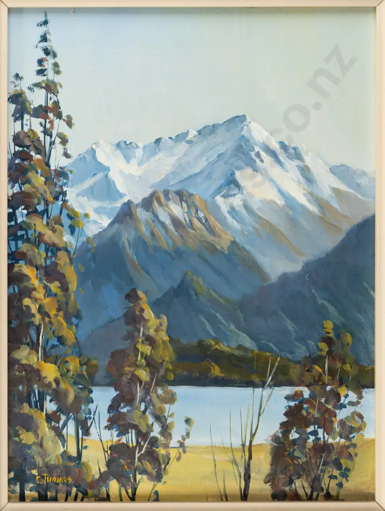 E Thomas 1983 - framed oil - "Mt Owen" H-290 W-220 Image 1++