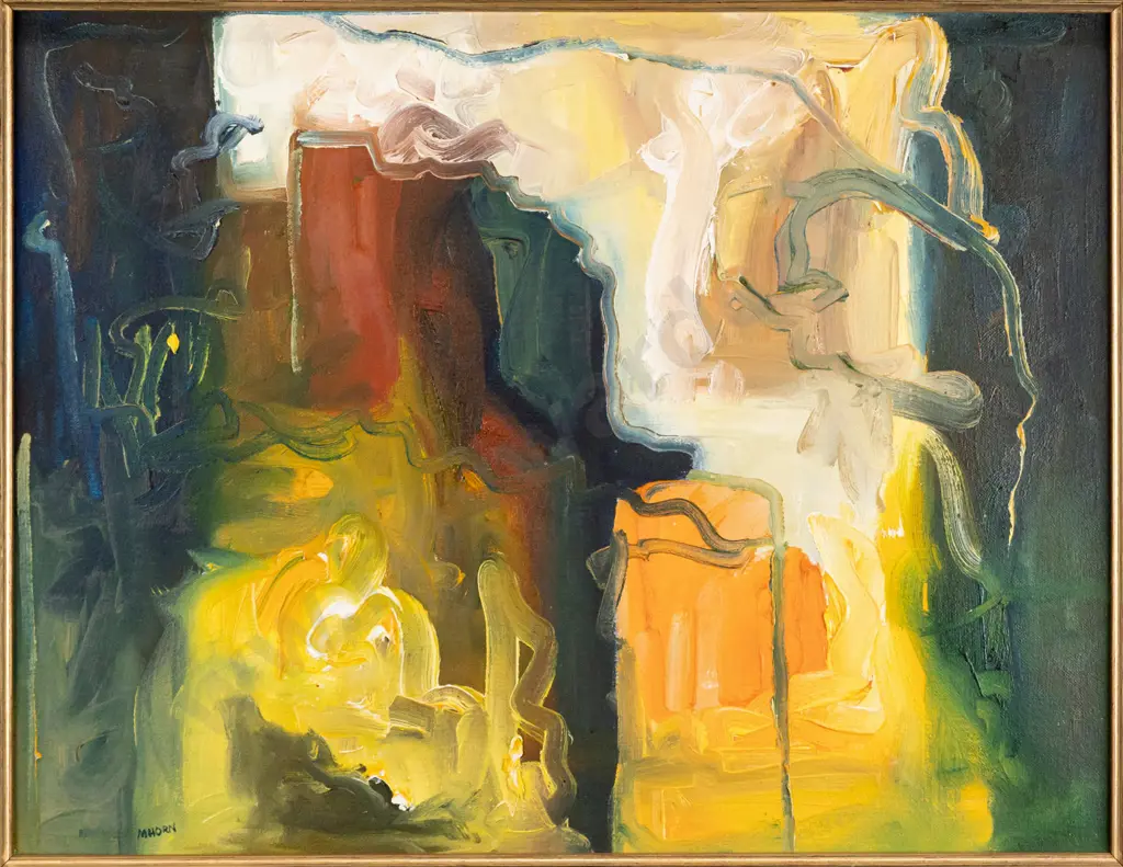 Mary Horn 1997- framed oil on canvas "Light our Darkness" H330 W430 Image 1++