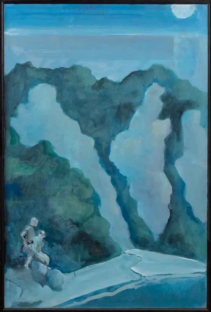 Rodney Hamel - framed oil on board "Chalk Cliffs on Rugen" H560 W380 Image 1++