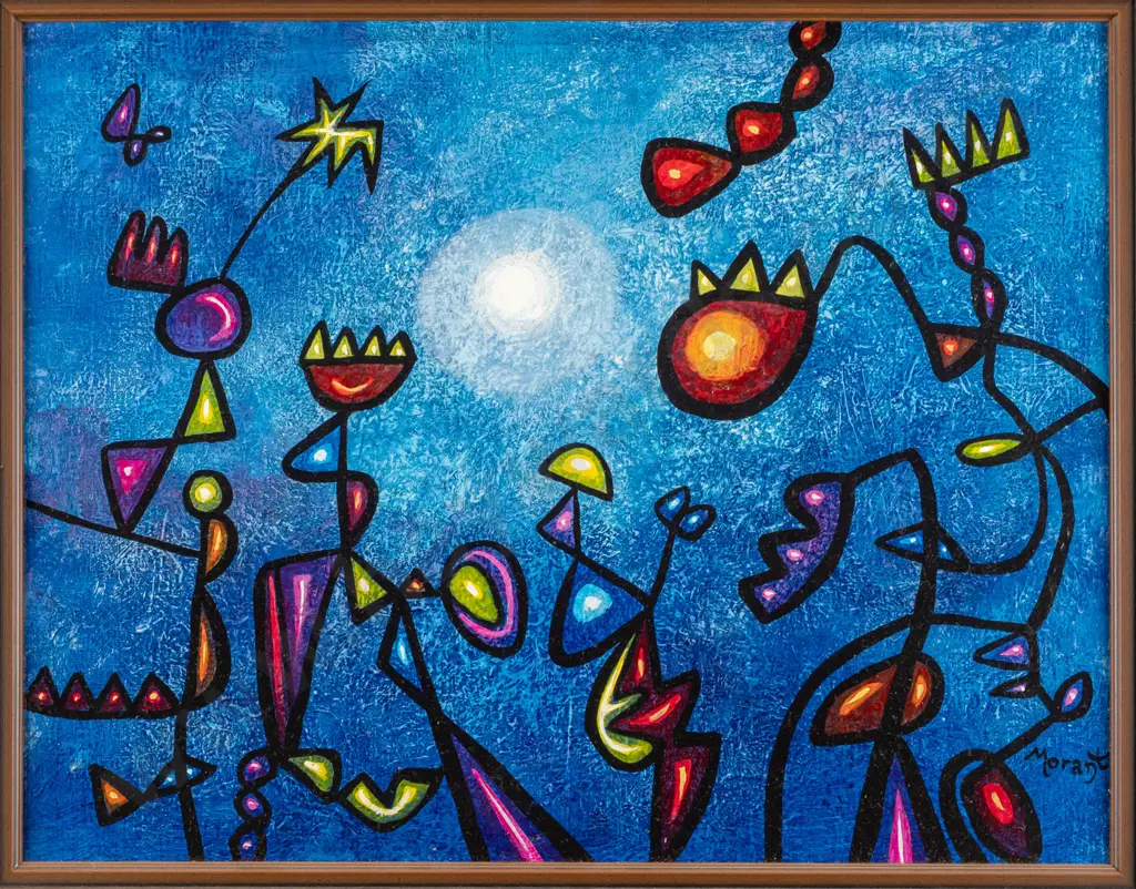 Keith Morant 1985 - framed oil "Nocturnal Growth" H340 W440 Image 1++