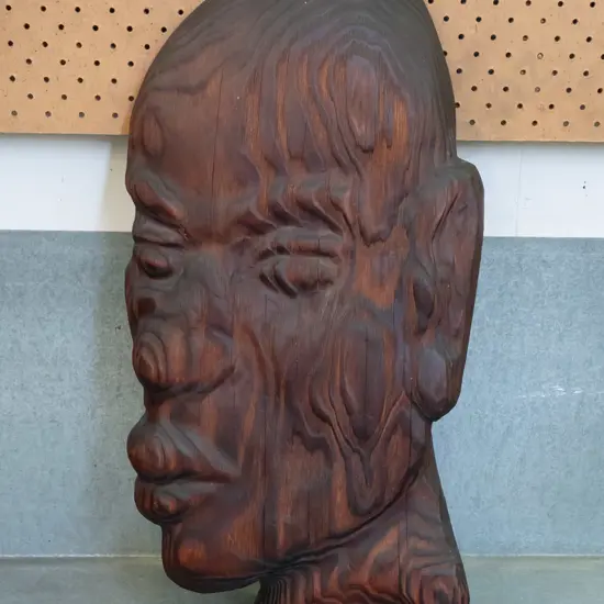 Norman Te Whata (Lemon) 1965 - wooden silhouette (from a scaffolding plank) H540 W260