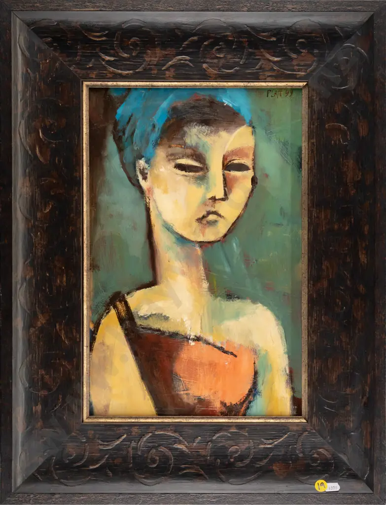 Suzy Platt '99 - framed oil - portrait H370 W240 Image 1++
