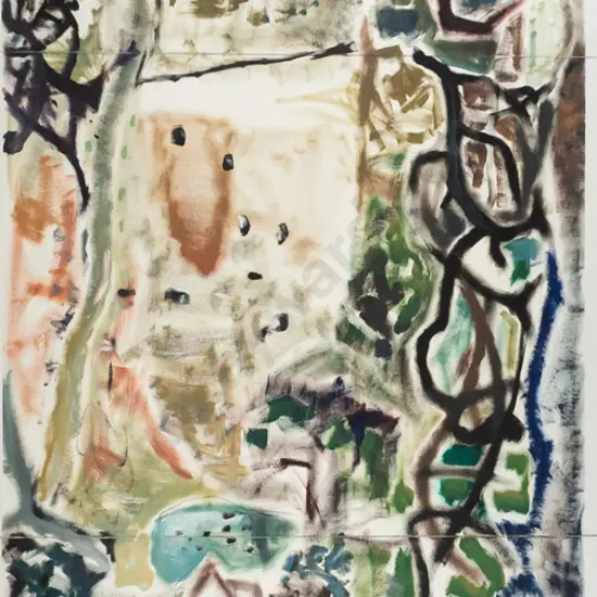 unsigned - unframed mixed media on paper - abstract  H1680 W760