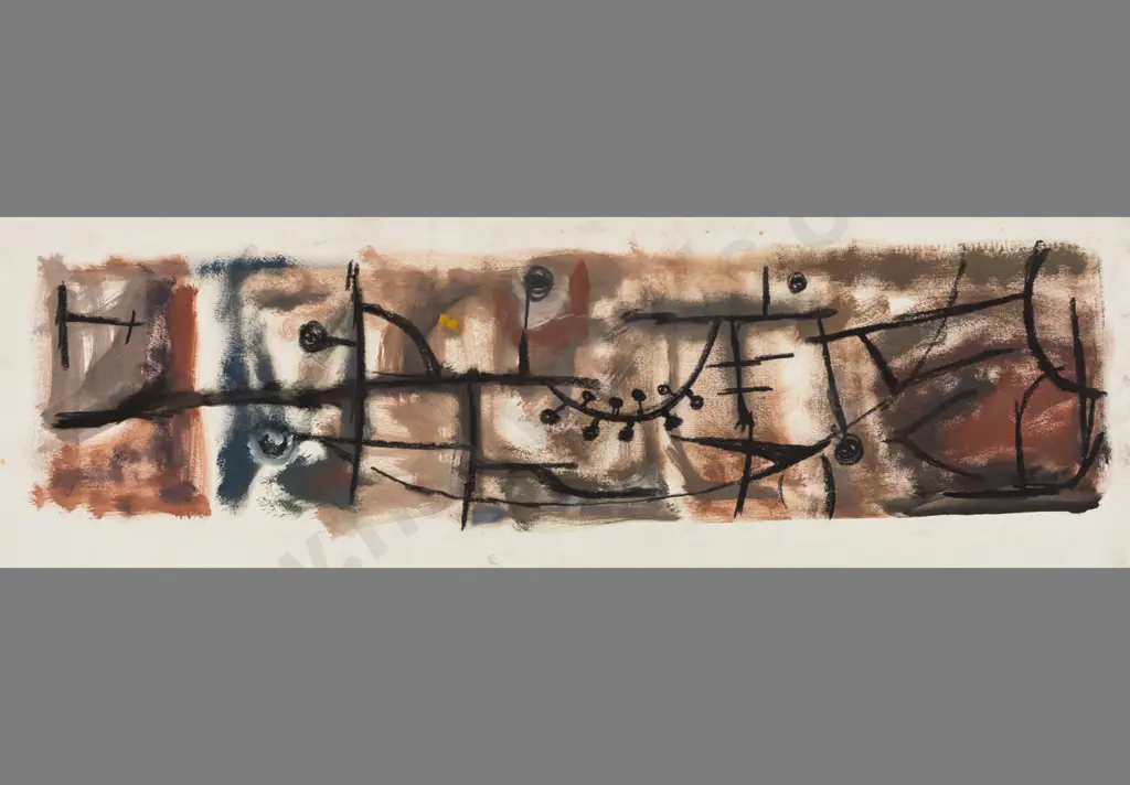 unsigned - unframed mixed media - abstract H200 W710 Image 1++