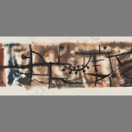 unsigned - unframed mixed media - abstract H200 W710