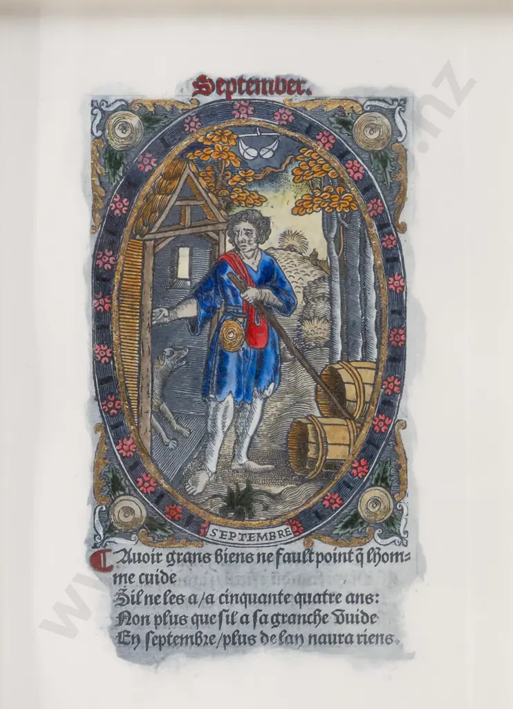 framed medieval manuscript hand illuminated print H160  WS90 Image 1++