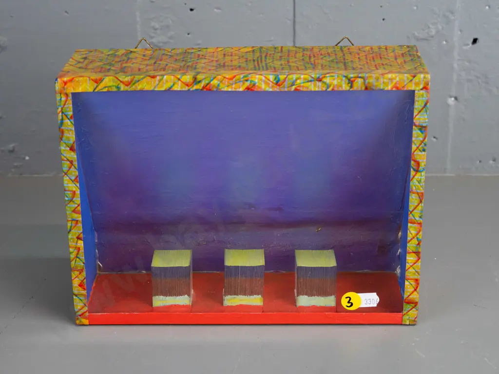 Marion Mertens 2015 - mixed media with glass "Coverslips #3" H185 W240 Image 1++