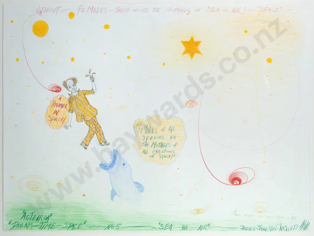 Ivan Hill - framed pencil "Aoteroa" H550 W750 Image 1++