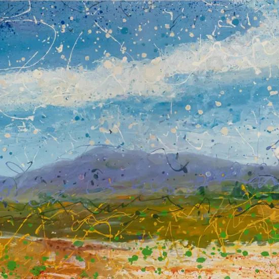 Stephen Bolwell '05 - boxed oil on canvas "Pirongia Mountain in spring" H400 W920