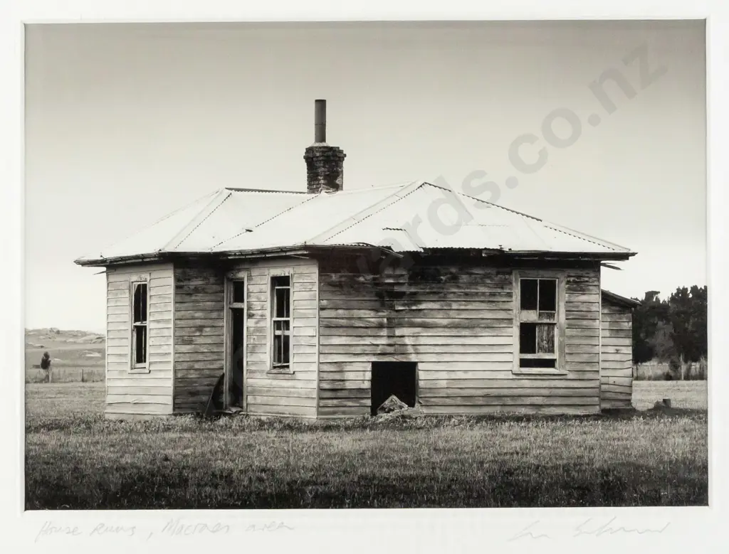 Eric Schusser - unframed photograph "House Ruins, McRaes area" H195 W270 Image 1++