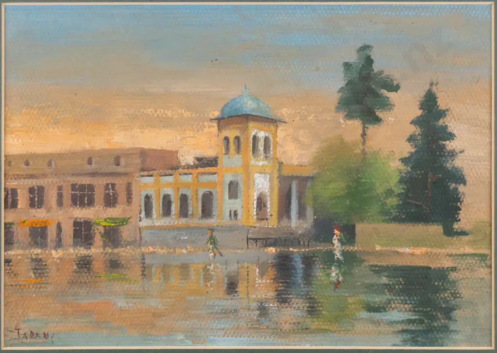 illegible signature - framed pastel -  Kabul scene H165 W235 Image 1++