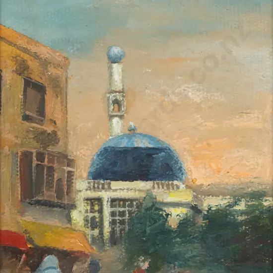 illegible signature - framed pastel -  Kabul scene H230 W150