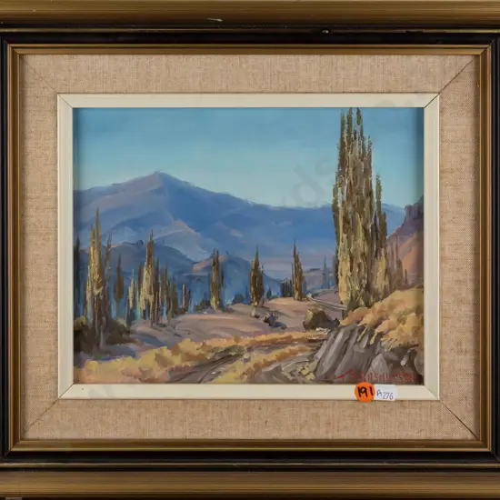 Jan Rasmussen - framed oil on board - landscape H190 W240