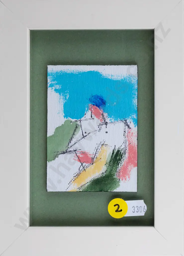 John Robinson 2016 - framed watercolour - abstract H90 W60 Image 1++