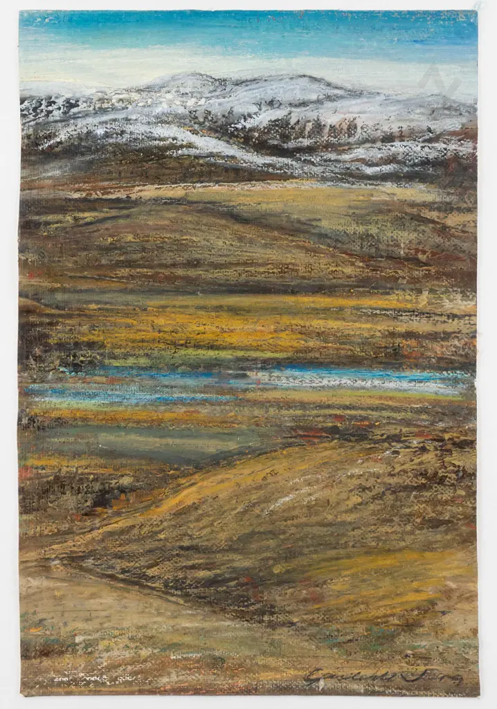 Gail de Jong - unframed oil on canvas  "Land + Water" H250 W170 Image 1++