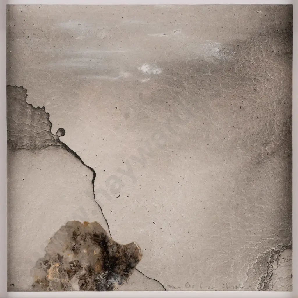 Danielle Gyger-Guggenheim 2102 - framed mixed media - abstract H145 W145 Image 1++