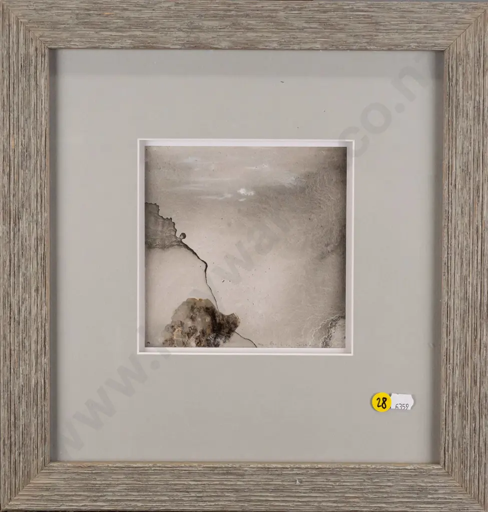 Danielle Gyger-Guggenheim 2102 - framed mixed media - abstract H145 W145 Image 1++