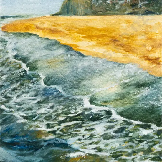 J Webster 2002 - boxed oil on canvas "Somner Beach" H-400 W-200