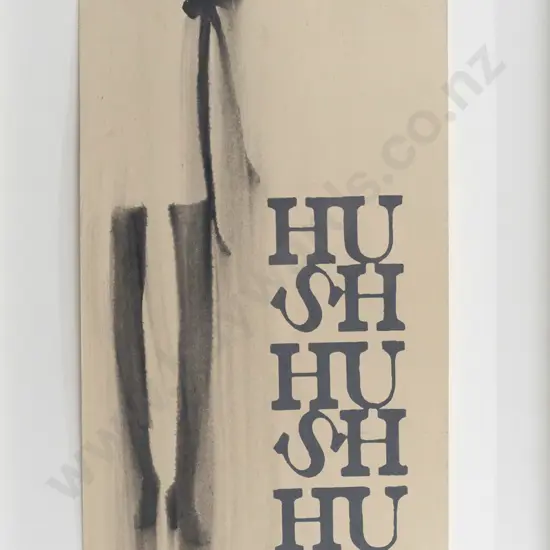 Linda Halverson - framed ltd edition print 1/1 "HUSH" H270 W130 (underside of glass needs a clean)