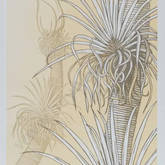 Jono More 05 - wood block print 66/75 - "Kahakaha, Epiphytes" H640 W300